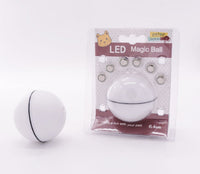 HKM-723027 LED Flashing Rolling Ball Cat Toy - Interactive Pet Play with ABS Material, 6.4cm Diameter, 3 Replaceable Batteries Included