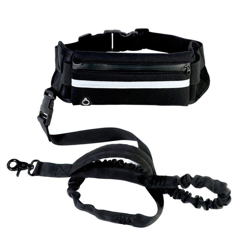 HKM-741971 Reflective Nylon Waist Bag with Traction Rope for Dogs and Cats - Adjustable and Durable