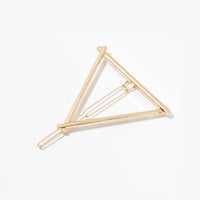HKM-555283 Elegant Hairpin for Women - Stylish Bangs Side Clip in Gold and Silver Designs, Available in Triangle and Round Shapes