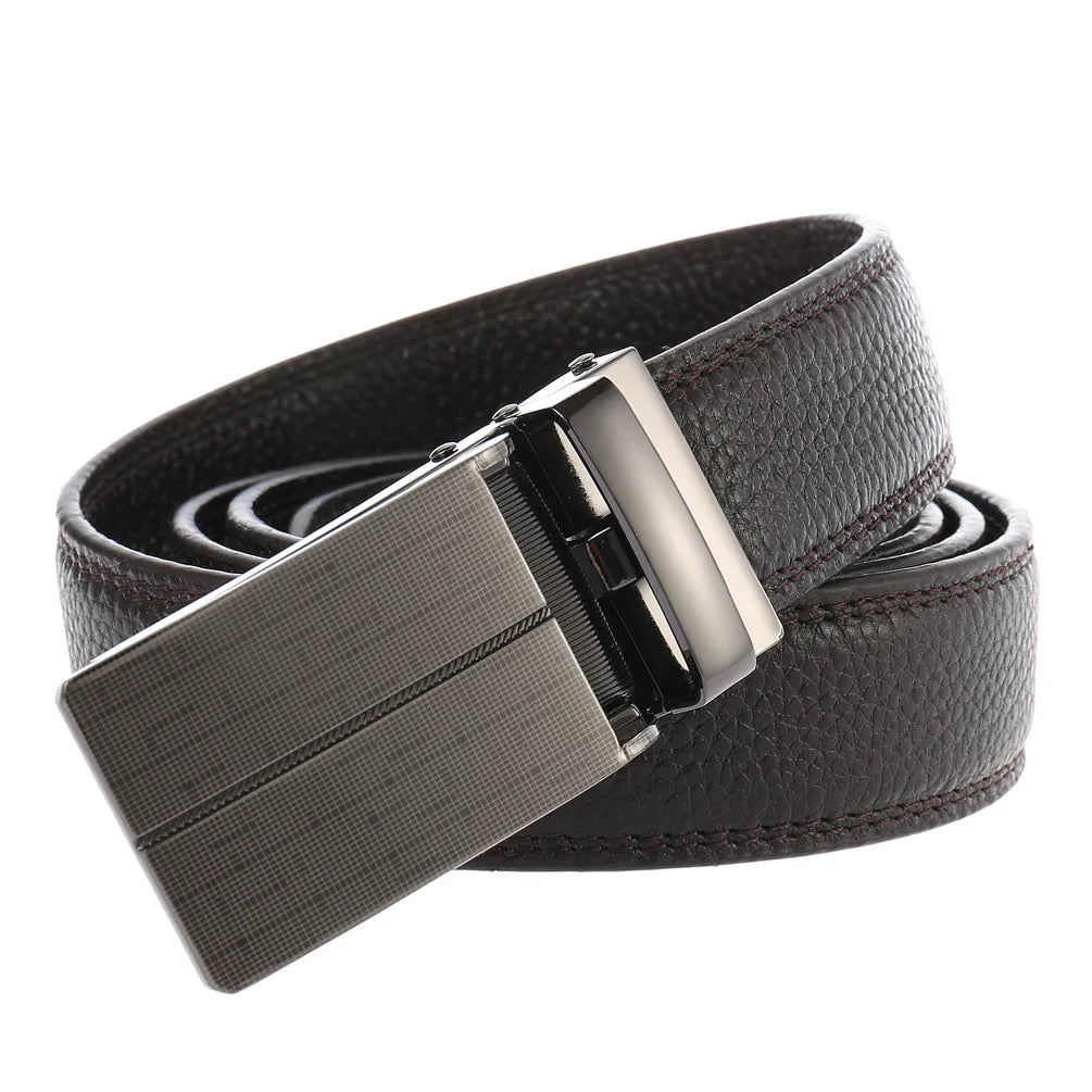HKM-462867 Automatic Genuine Leather Business Man Belt - Model LY33-1765-5