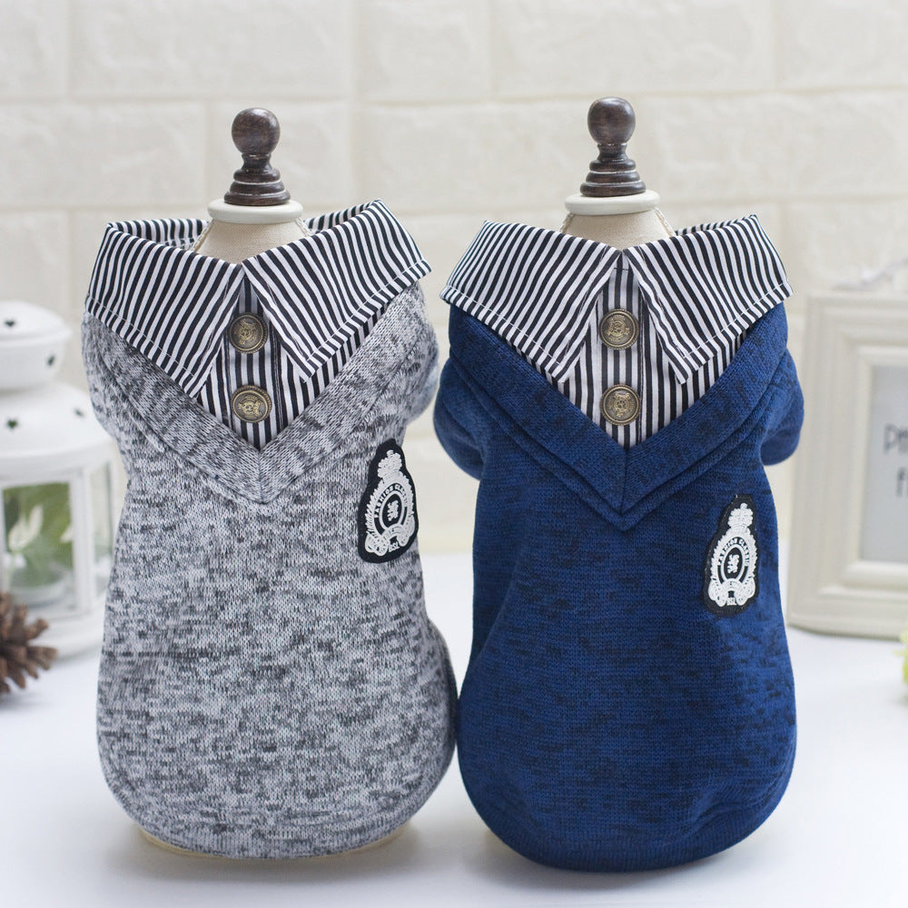 HKM-522003 Lapel Casual Dog Hoodie in Wool with Adjustable Fit