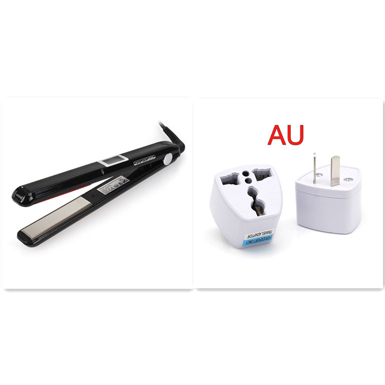 HKM-516755 Alloy Hair Straightener with Adjustable Temperature Control for Wet and Dry Hair, 40-80°C, 1-2 Minutes Styling Time, 360-Degree Rotating Cord