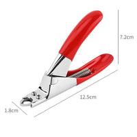 HKM-703635 Professional Stainless Steel Dog Nail Clippers with Safety Stop - Straight Edge Nail Trimmers for Easy Grooming