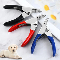 HKM-703635 Professional Stainless Steel Dog Nail Clippers with Safety Stop - Straight Edge Nail Trimmers for Easy Grooming