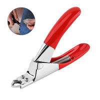 HKM-703635 Professional Stainless Steel Dog Nail Clippers with Safety Stop - Straight Edge Nail Trimmers for Easy Grooming