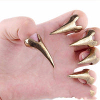 HKM-399251 Gothic Punk Style Retro Magic Claw Spiked False Nails in Bronze and Ancient Silver