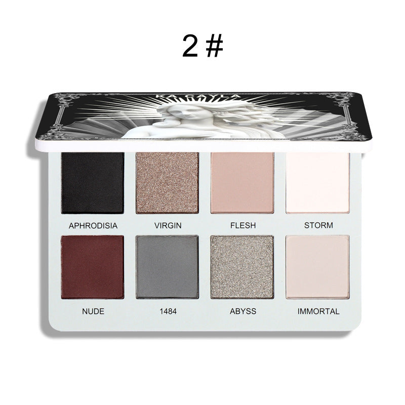 HKM-112979 Matte Pearl Glitter Eyeshadow Palette for All Skin Types - Full Coverage and Easy Definition