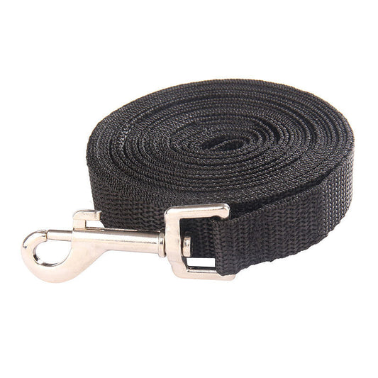 HKM-641363 Durable Traction Rope Dog Leash with Zinc Alloy Hook - 1.5cm Wide, Imitation Nylon Material