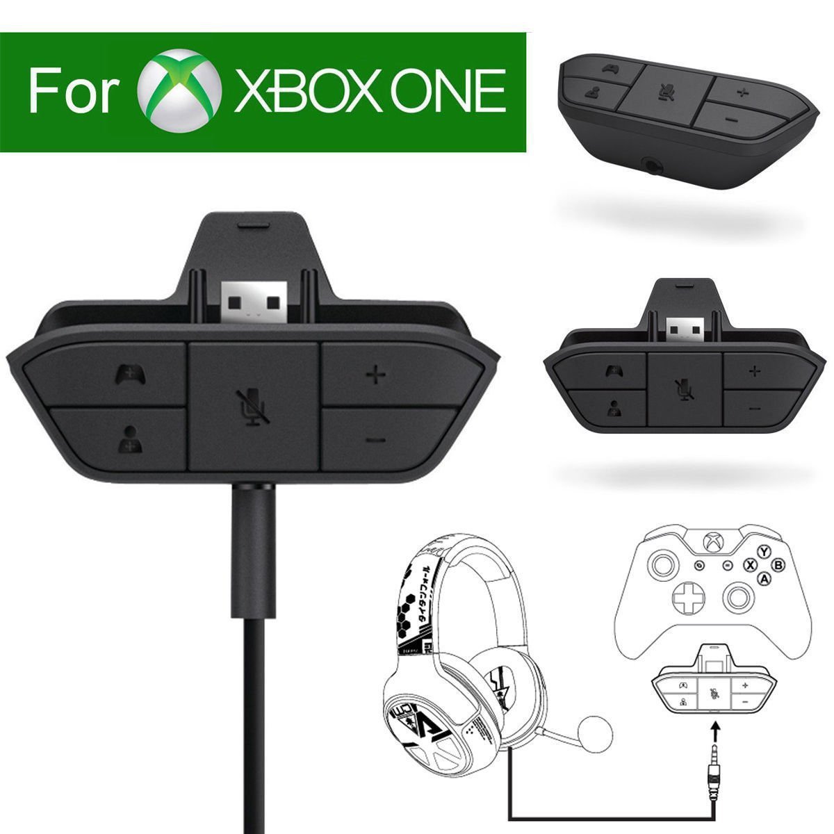 KTX-038483 Wireless Headphone Adapter Converter for XBOX ONE Stereo Headset