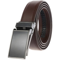 HKM-723859 Men's Automatic Ratchet Belt in Cowhide with Custom Logo Capability, Model LY55-0225-1