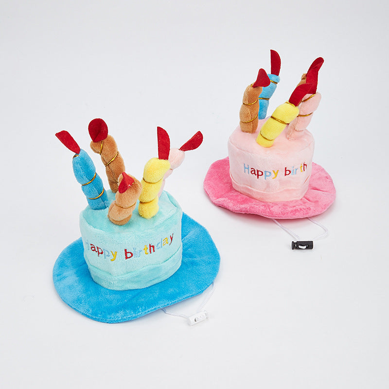HKM-047571 Dog Birthday Hat - Cute and Fun Celebration Accessory for Dogs, Size 21*15*6.5cm, 50g