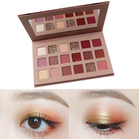 HKM-816915 18-Color Earth Tone Eyeshadow Palette - Silky Matte & Pearl Finish, Versatile Shades for Every Look