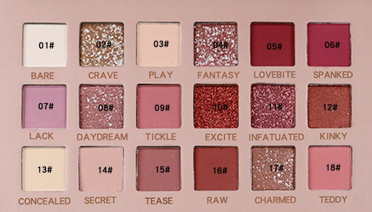 HKM-816915 18-Color Earth Tone Eyeshadow Palette - Silky Matte & Pearl Finish, Versatile Shades for Every Look