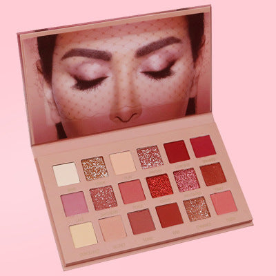 HKM-816915 18-Color Earth Tone Eyeshadow Palette - Silky Matte & Pearl Finish, Versatile Shades for Every Look