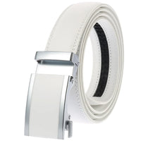 HKM-067347 Genuine Leather Men's Automatic Buckle Belt with Unique Design