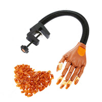 HKM-495251 Nail Art Practice Hand for Manicure Training with Plastic Nail Tools