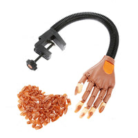 HKM-495251 Nail Art Practice Hand for Manicure Training with Plastic Nail Tools