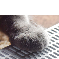 HKM-197075 Semi-Enclosed Cat Litter Box with Easy Access Door and Privacy Design