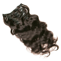 HKM-207187 Seven-Piece Clip-In Human Hair Extensions Set - 16 to 24 Inches, Fashionable and Natural Look