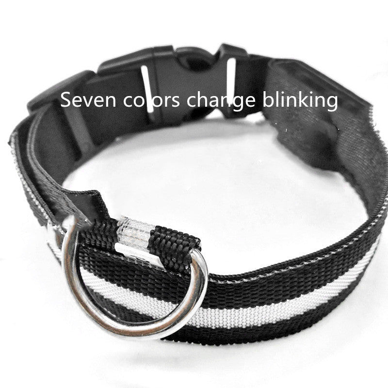 HKM-636435 Luminous Geometric Dog Collar with Anti-Lost Features in Multiple Colors