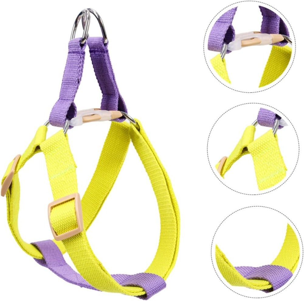 HKM-435155 No Pull Nylon Dog Harness and Leash Set for Small Dogs, Ideal for French Bulldogs, Chihuahuas, and Yorkies