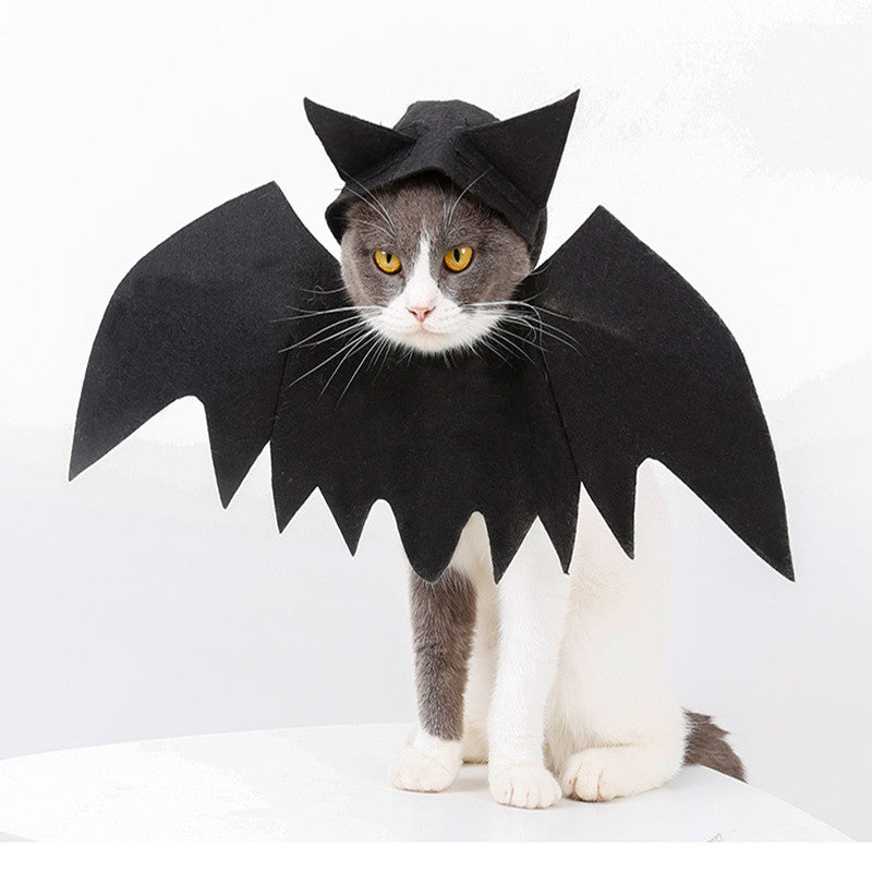 HKM-813459 Transform Your Pet into a Spooky Bat with Halloween Felt Bat Wings for Cats and Dogs