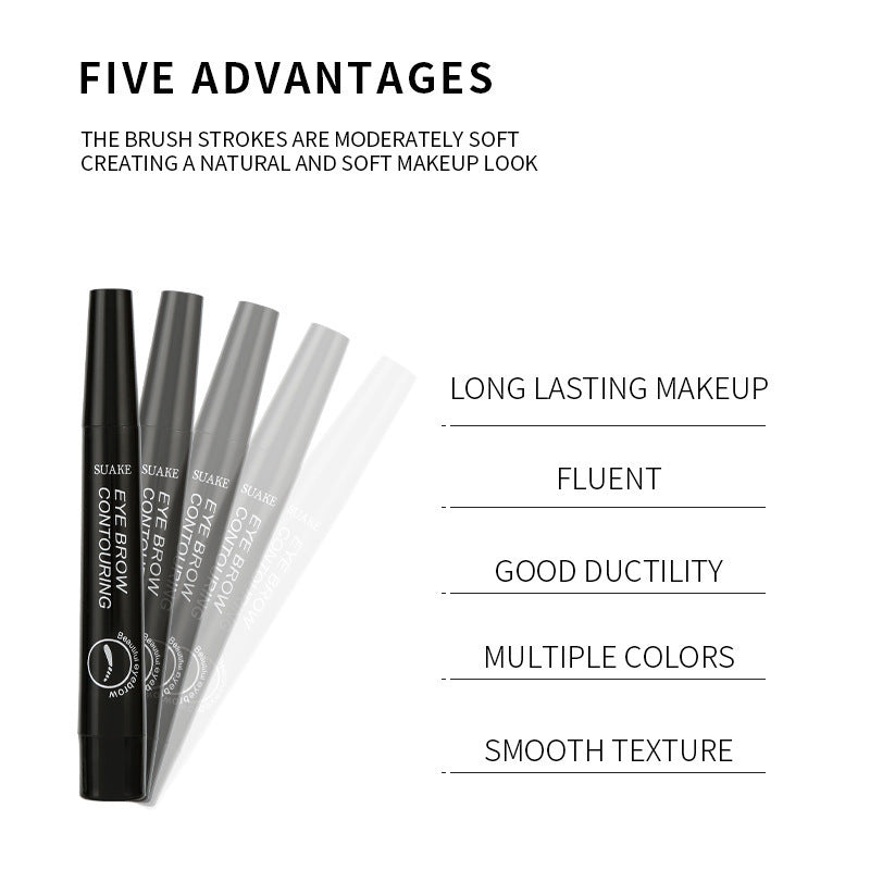 HKM-159251 Four-Headed Long-Lasting Eyebrow Pencil in Multicolor Options