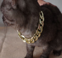 HKM-961811 Gold-Plated Dog Necklace - Adjustable Lengths in Classic Gold and Silver Finishes