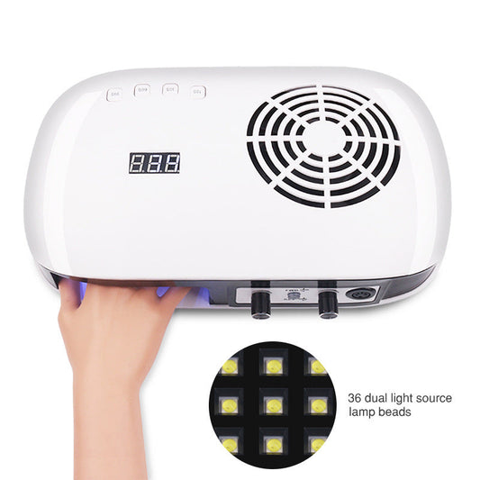 HKM-624019 72W 3-in-1 Nail Machine for Polishing, Vacuuming, and Phototherapy with LCD Display and Variable Speed Control