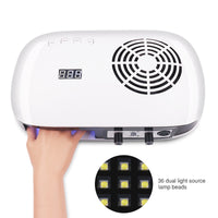 HKM-624019 72W 3-in-1 Nail Machine for Polishing, Vacuuming, and Phototherapy with LCD Display and Variable Speed Control