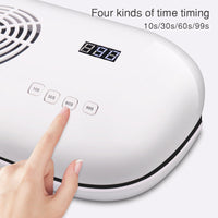 HKM-624019 72W 3-in-1 Nail Machine for Polishing, Vacuuming, and Phototherapy with LCD Display and Variable Speed Control