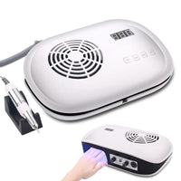 HKM-624019 72W 3-in-1 Nail Machine for Polishing, Vacuuming, and Phototherapy with LCD Display and Variable Speed Control