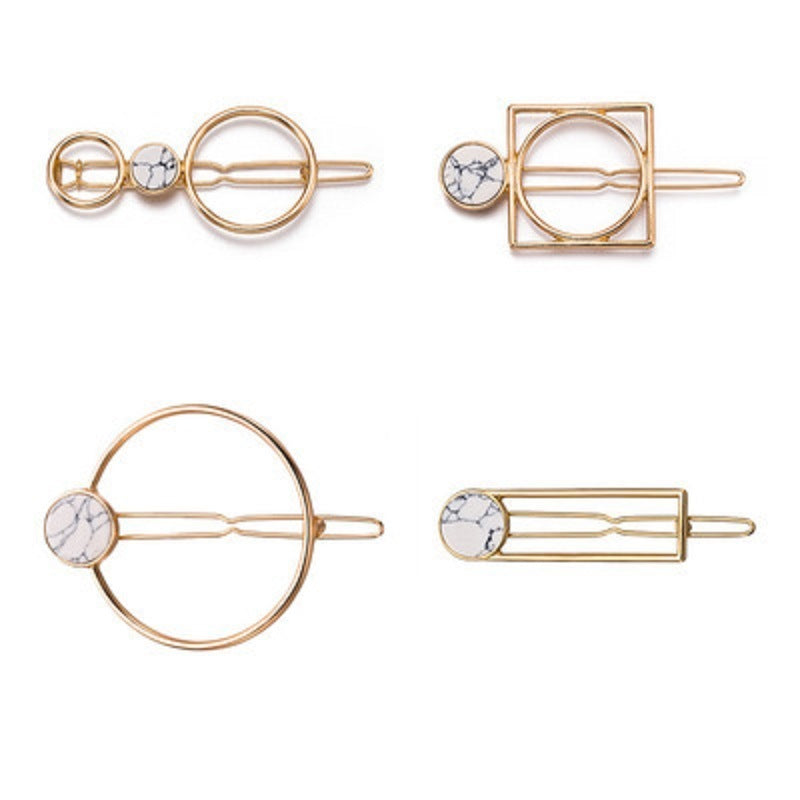 HKM-217555 Chic Alloy Geometric Hairpin in Various Styles and Colors
