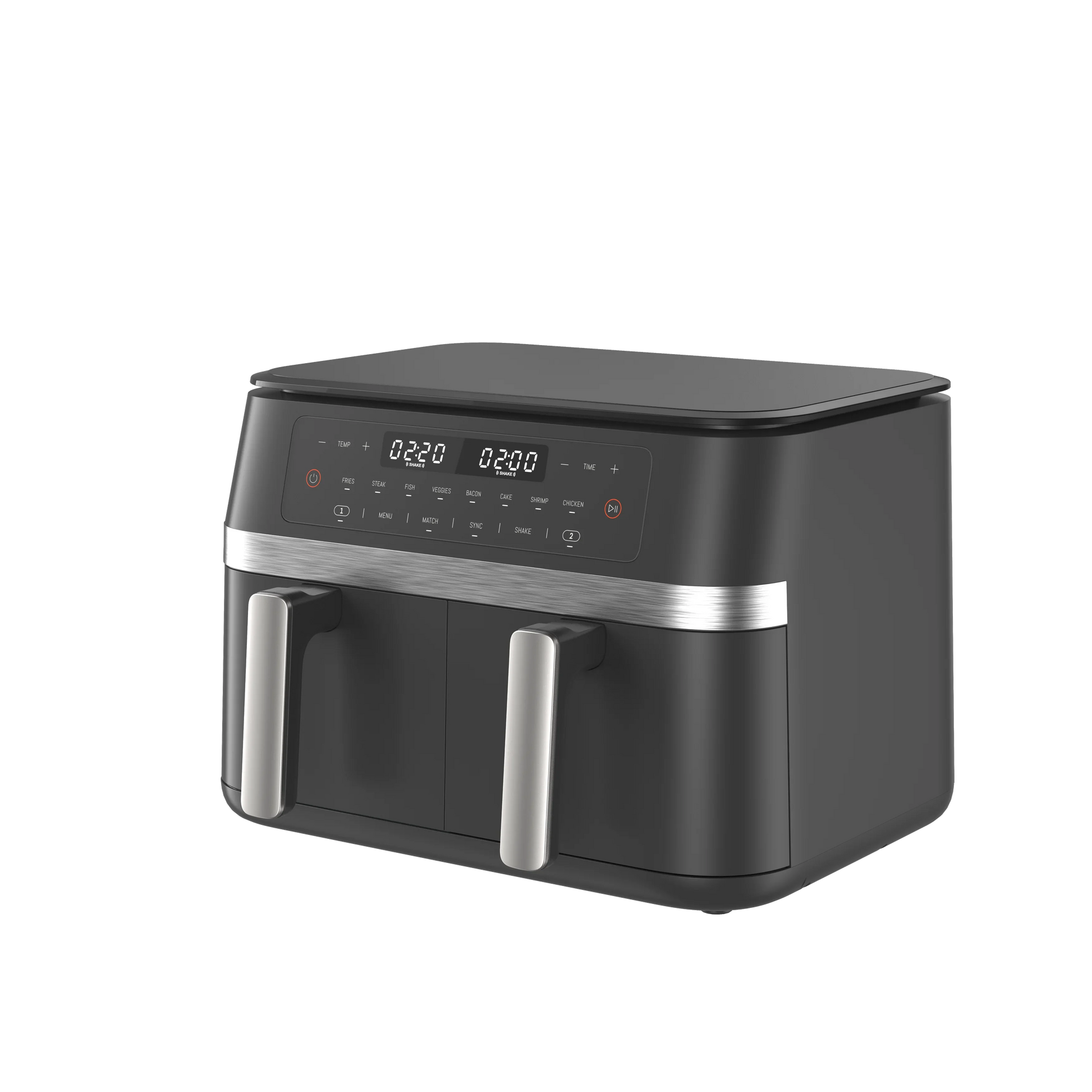 KTX-335955 11L Dual Air Fryer with LCD Touch Screen - Large Family Sized Electric Hot Air Cooking Oven