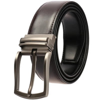 HKM-113619 Genuine Cow Leather Classic Pin Buckle Belt - Model LY35-3870-1