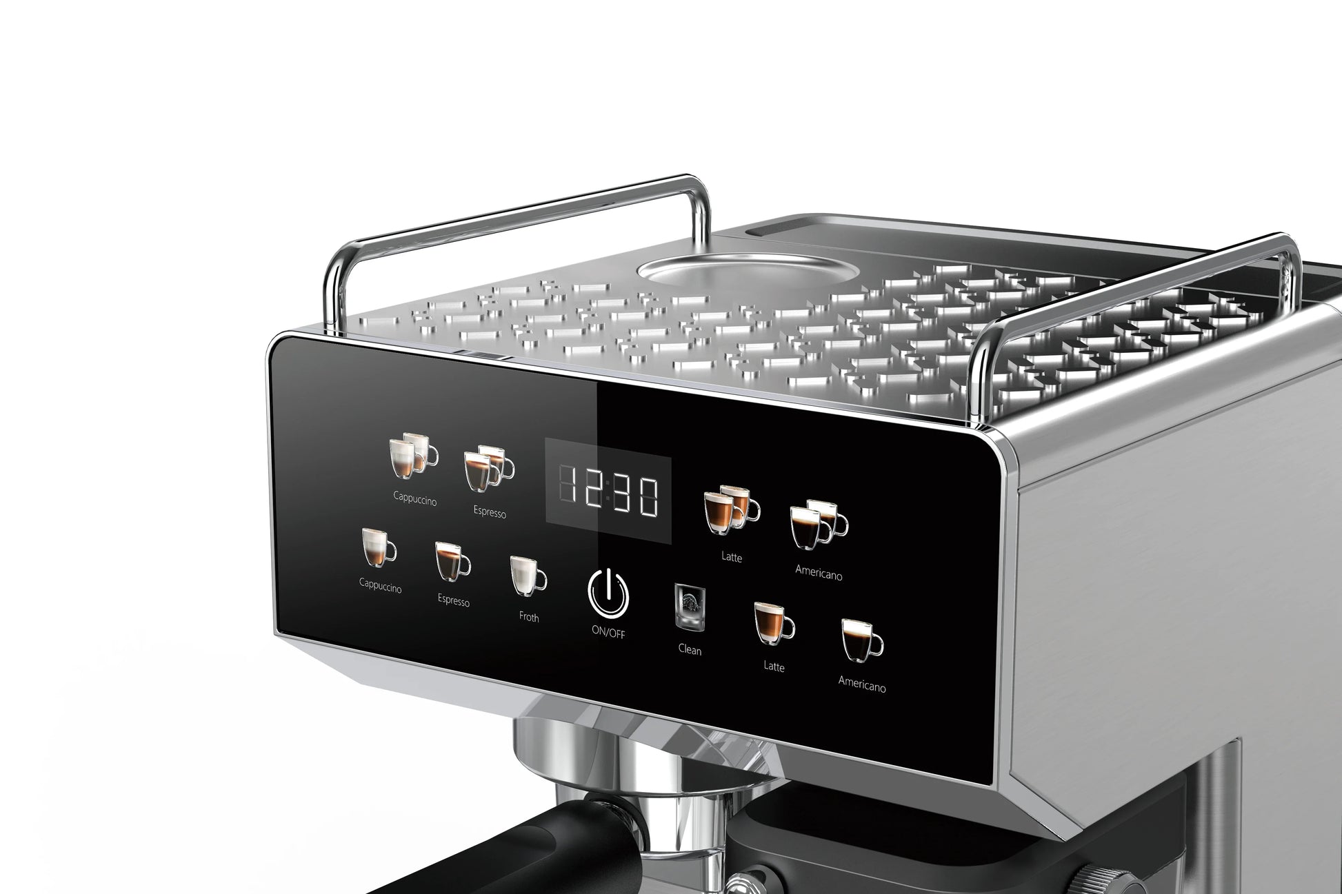 KTX-198291 6 in 1 Electric Espresso Coffee Maker with Built-in Milk Frother and 15 Bar Pressure