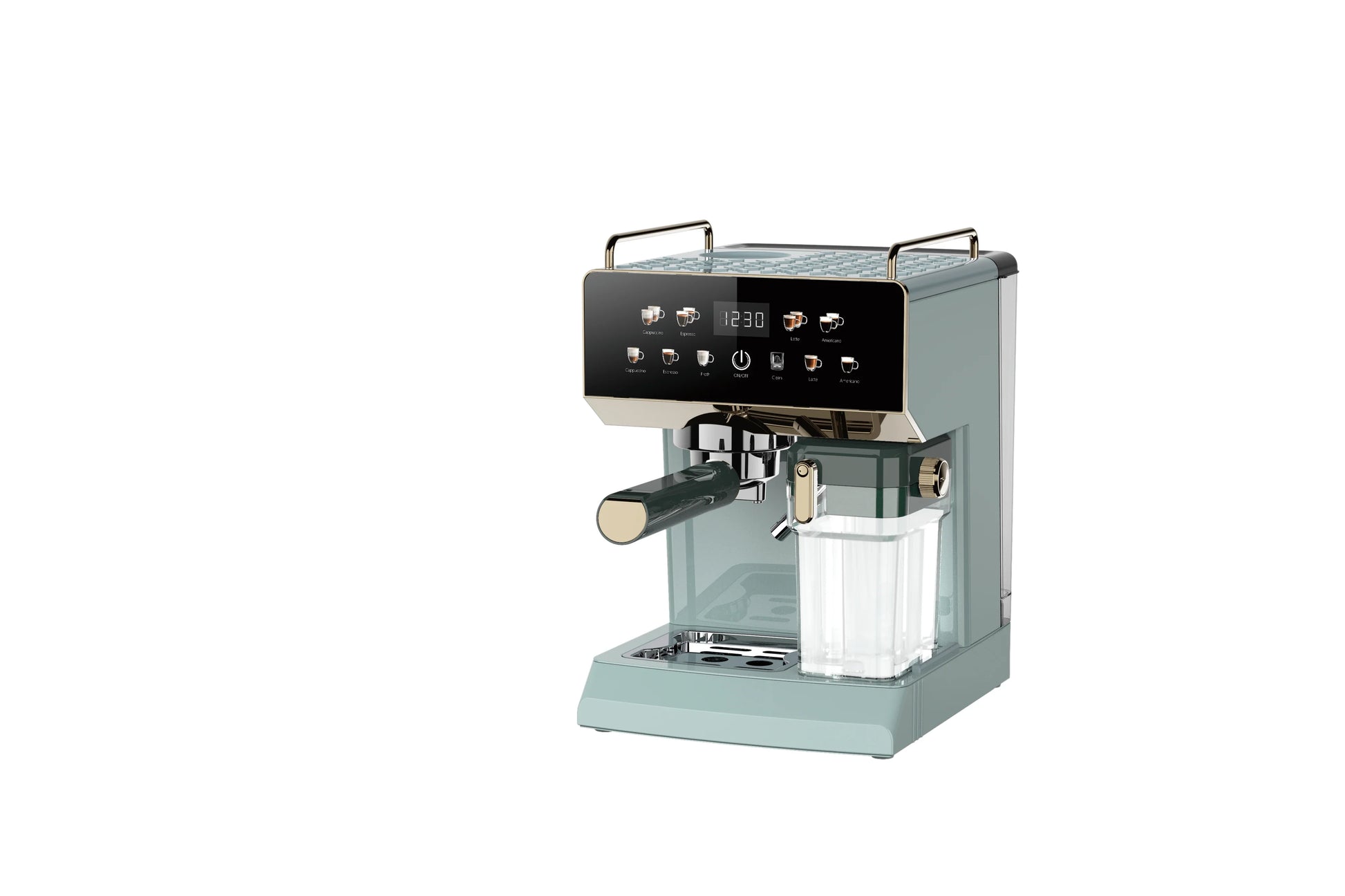 KTX-198291 6 in 1 Electric Espresso Coffee Maker with Built-in Milk Frother and 15 Bar Pressure
