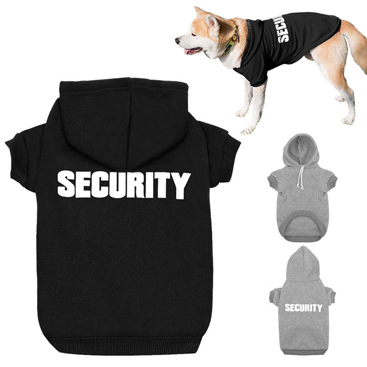 HKM-057491 Casual Fleece Hooded Teddy Sweatshirt for Pets - Available in Black and Grey, Sizes XS to XXL