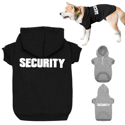 HKM-057491 Casual Fleece Hooded Teddy Sweatshirt for Pets - Available in Black and Grey, Sizes XS to XXL