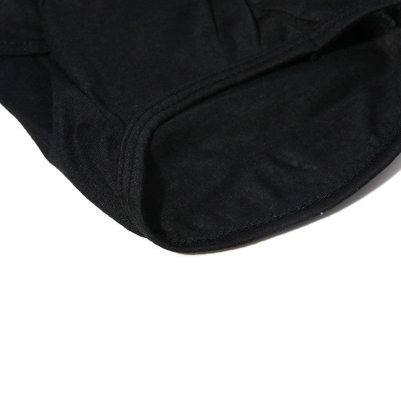 HKM-018643 All-Black Cotton Cat Vest - Casual, Stain-Resistant, Various Sizes Available
