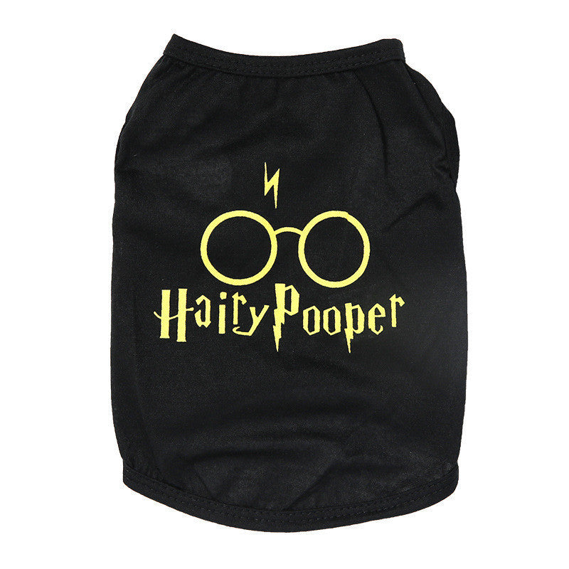 HKM-018643 All-Black Cotton Cat Vest - Casual, Stain-Resistant, Various Sizes Available