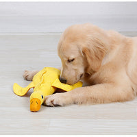 HKM-959635 Interactive Snuffle Dog Toy - Yellow Fleece and Stuffed Cotton, 36x34cm, Ideal for Bonding and Training