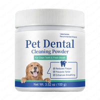 HKM-794195 Pet Teeth Cleaning Powder - 100g Natural Oral Care Solution for Dogs and Cats