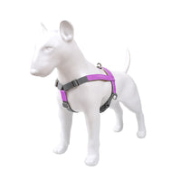 HKM-864147 Stylish PU Leather Pet Dog Chest Harness with Nylon Leash Set