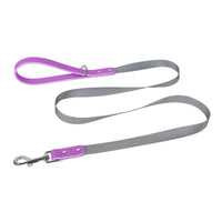 HKM-864147 Stylish PU Leather Pet Dog Chest Harness with Nylon Leash Set