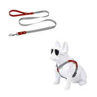 HKM-864147 Stylish PU Leather Pet Dog Chest Harness with Nylon Leash Set