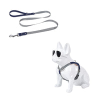 HKM-864147 Stylish PU Leather Pet Dog Chest Harness with Nylon Leash Set