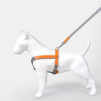 HKM-864147 Stylish PU Leather Pet Dog Chest Harness with Nylon Leash Set