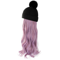 HKM-478547 Removable Woolen Cap with Long Curly Hair for Stylish Look