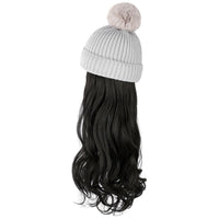 HKM-478547 Removable Woolen Cap with Long Curly Hair for Stylish Look